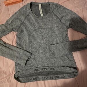 Womens Lululemon Athletica Swiftly Tech Long Sleeve Athletic Tops